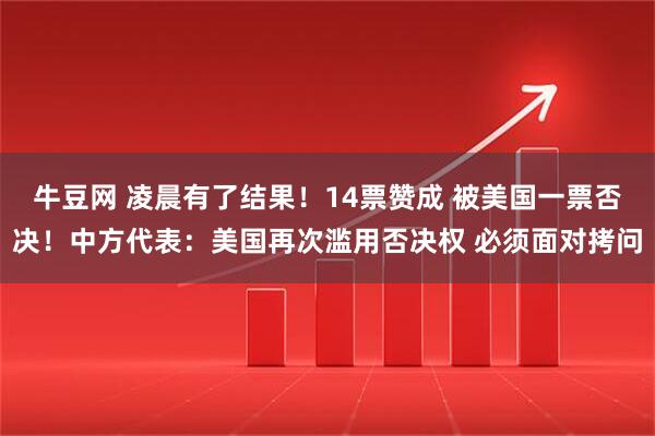 牛豆网 凌晨有了结果！14票赞成 被美国一票否决！中方代表：美国再次滥用否决权 必须面对拷问