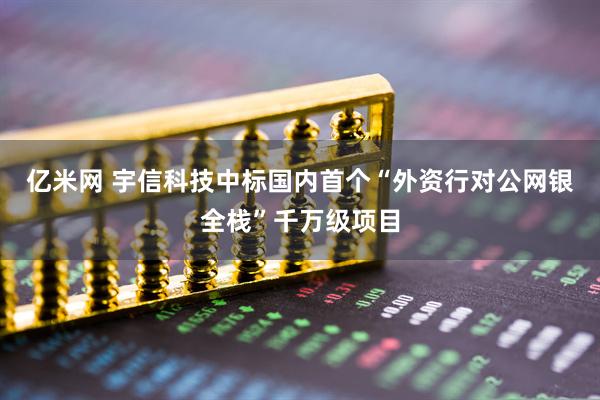 亿米网 宇信科技中标国内首个“外资行对公网银全栈”千万级项目