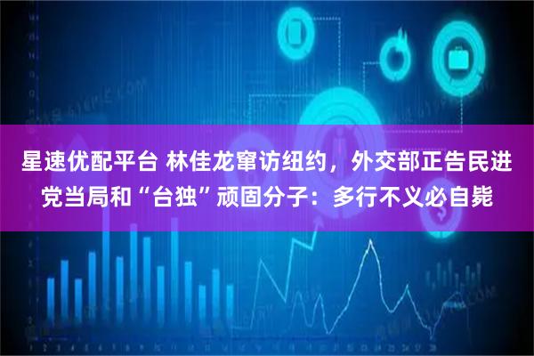 星速优配平台 林佳龙窜访纽约，外交部正告民进党当局和“台独”顽固分子：多行不义必自毙