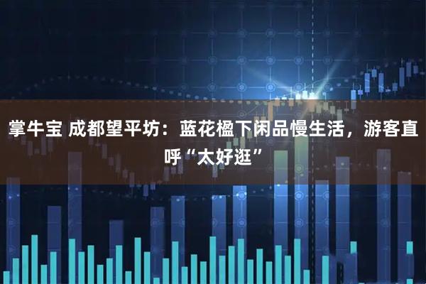 掌牛宝 成都望平坊：蓝花楹下闲品慢生活，游客直呼“太好逛”